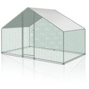 Enclos poulailler parc grillagé acier galvanisé Cage parc enclos pour animaux 2x3 m