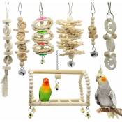 Ensemble de 7 pièces de cloche de balançoire hamac jouet oiseau suspendu Fei Yu