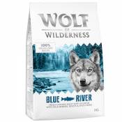 2x1kg Adult Blue River, saumon Wolf of Wilderness Croquettes pour chien : -25% !