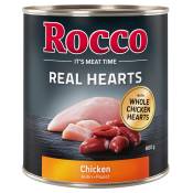 6x800g Real Hearts poulet Rocco - Nourriture pour chien
