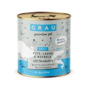 Grau menu gourmand sans céréales 6 x 800 g pour chat - dinde, saumon, maquereau