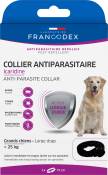 Soin Chien - Francodex Collier antiparasitaire Icaridine Noir - 75 cm