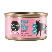 48x85g Cosma Thai/Asia en gelée thon, crabe - Pâtée pour chat