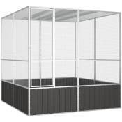 Cage à oiseaux Volière Moderne - Anthracite 213,5x217,5x211,5