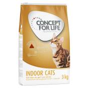 3kg Indoor Cats Concept for Life - Croquettes pour