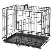 Cage pour chien Noir 2 portes L 93 cm x l 57 cm x H