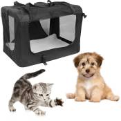 Sifree - Cage de transport pour chien mobile pliable et transportable Taille m - Sac de Transport Chien Chat 604242cm - noir