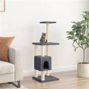 vidaXL Arbre à chat avec griffoirs en sisal gris foncé 104 cm