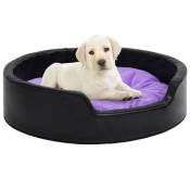 vidaXL Lit pour chiens Noir et violet 99x89x21cm Peluche