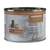 24x200g catz finefood Monoprotein sanglier - Pâtée pour chat