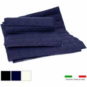 Bandes bleues: Ensemble de 4 sous-bandes en coton matelassé 2 petites et 2 grandes Made in Italy