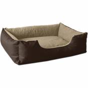 BedDog® LUPI lit pour chien de S à XXXL, 24 couleurs au choix, coussin de chien, lit pour chien, panier pour chien:M, MELANGE (brun/beige)