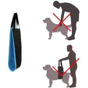 Blue Porte-chien portable pour les pattes arrière, harnais de soutien des hanches pour aider à soulever l'arrière, pour la rééducation des ligaments