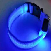 Collier lumineux LED rechargeable pour chien collier lumineux réfléchissant réglable