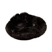 Coussin chausson apaisant pour animaux Fluffy - Noir - D 55 x H 15 cm