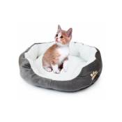 Groofoo - Coussin chaud en peluche pour lit de chenil pour animaux de compagnie pour chiots chats Pet Supplies Lit pour petit chien (couleur :gris,