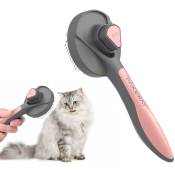 Jusch - Brosse pour chat, brosse pour chien, brosse autonettoyante enlève le sous-poil, les poils courts à longs, convient pour brosse douce pour