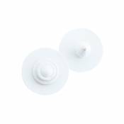 Boucles de marquage Ukaflex bouton+bouton nue blanc - Blanc