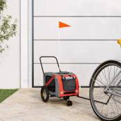 Remorque de vélo pour animaux de compagnie orange et noir