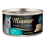 Miamor Filets Fins Naturels 6 x 80 g pour chat - poulet, thon