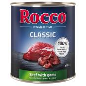 12x800g Classic bœuf, gibier Rocco - Nourriture pour chien