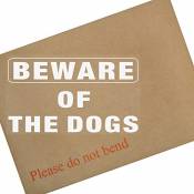 1 x Beware of the Dogs-window Vinyle Adhésif Sticker-white/Clear-security