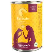 Lot Herrmann's Menu Bio Classic 24 x 400 g pour chien - poulet bio, riz bio