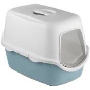 Stefanplast - Maison de toilette Cathy filtre bleu acier 40 x 56 x H40 cm, pour chat Bleu