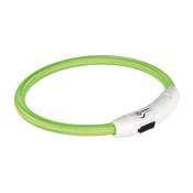 TRIXIE Flash Anneau lumineux USB M-L: 45 cm/o 7 mm vert pour chien