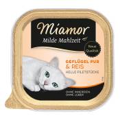 Lot Miamor Milde Mahlzeit 24 x 100 g pour chat - volaille pure, riz