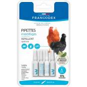 Pipettes insectifuges Pour poules, oies et canards 4 pipettes-Francodex 3,000000