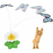 Rhafayre - 2 pcs Jeu interactif électrique pour chat - Papillons en rotation aléatoire
