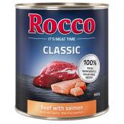 6x800g Classic bœuf, saumon Rocco - Nourriture pour