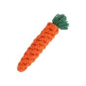 Animal de compagnie carotte coton corde jouet tissé