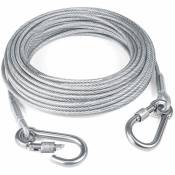 Tigrezy - Câble d'attache pour chien, câble d'attache robuste pour chien de 15 m (49 pieds) pour chiens