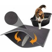 Trimec - Tapis de litière pour chat Tapis de litière pour chat, bac à litière pour chat, tapis de litière pour chat en nid d'abeille, tapis de