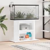 Vidaxl - Support d'aquarium blanc brillant 80x35x60 cm bois d'ingénierie