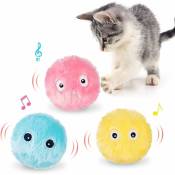 Balles de jouet pour chat, jouets interactifs pour chat d'intérieur, boules d'herbe à chat chaton pour exercice de chat, jouets de balle de coup de