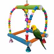coloré en bois Swing Bird Toy pour Parrot Perroquet