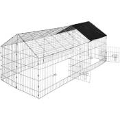 Enclos cage pour rongeurs 180 x 75 x 75 cm noir