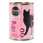 Lot Cosma Asia en gelée 12 x 400 g pour chat - thon,