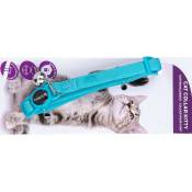 Vadigran - Collier chat flashy turquoise. 20-30cm x