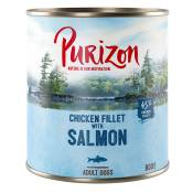 12x800g saumon, épinards, noix de coco Purizon Adult