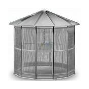 Cage à oiseaux galvanisée 12 côtés 232 x 255 cm
