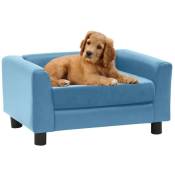 Canapé pour chien Turquoise 60x43x30 cm Peluche et similicuir
