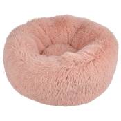 Coussin rond fluffy rose