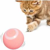 Fortuneville - Jouet interactif pour chat avec boule de chat avec lumière led, 1pc (Rolling Ball-Rose)