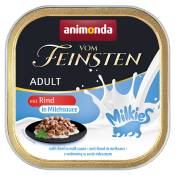 Lot animonda Vom Feinsten Adult Milkies en sauce 64 x 100 g pour chat - bœuf à la sauce au lait