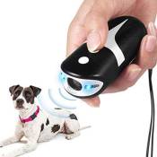 Répulsif pour chien portatif, répulsif pour chien infrarouge à ultrasons, dispositif anti-aboiement, contrôle des aboiements de chien (piles non