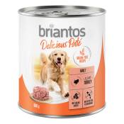 Lot Briantos Delicious Paté 24 x 800 g pour chien - poulet